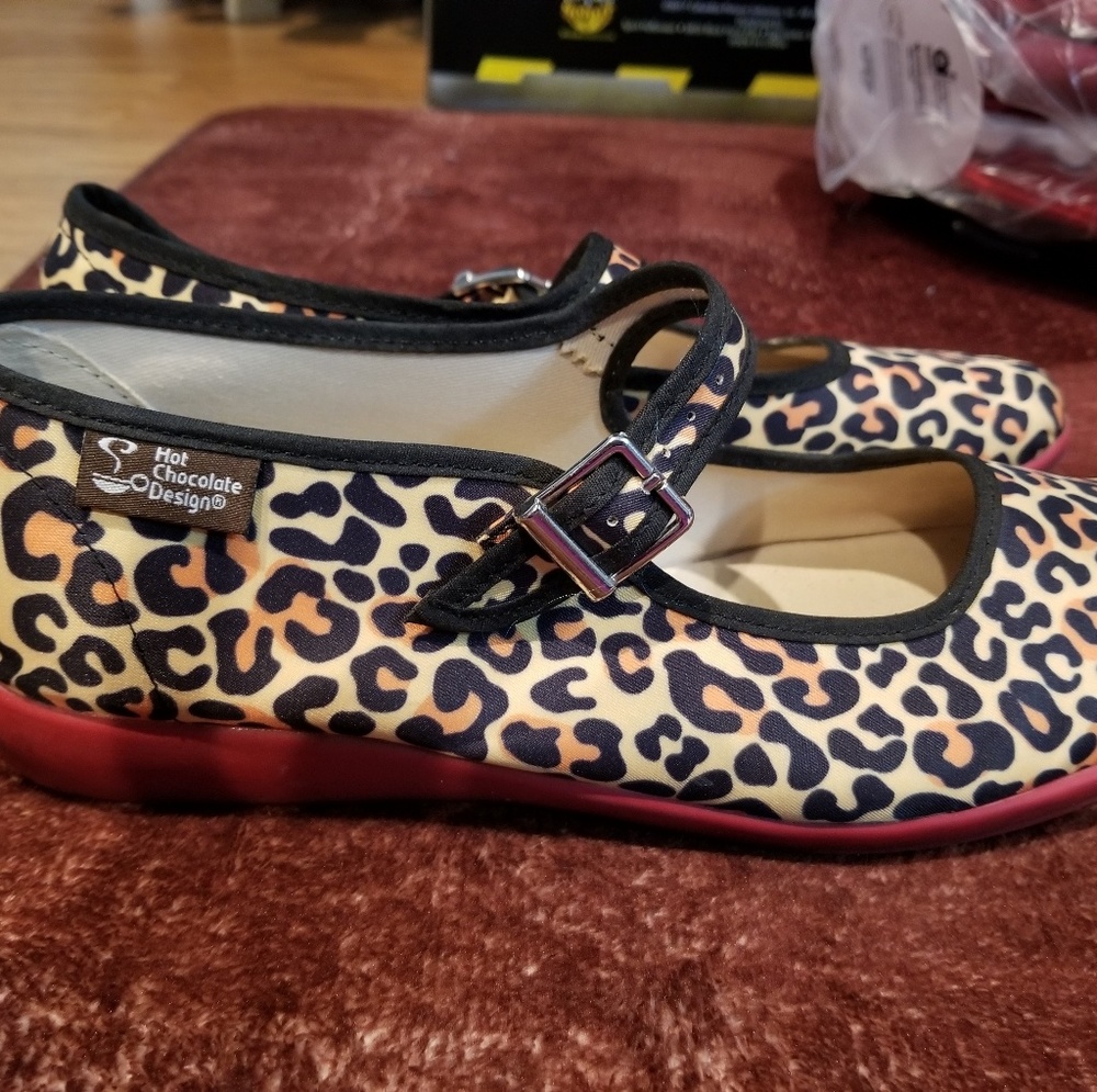 Hot chocolate designs cheetah print maryjanes